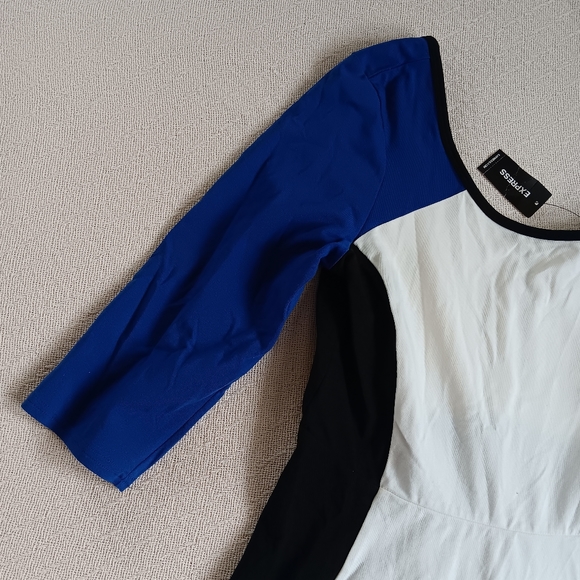 express ♡ colorblock a-line dress - Picture 4 of 9